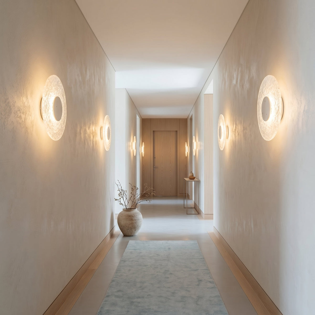 Trawertyn - lampa ścienna LED w aranżacji wnętrza