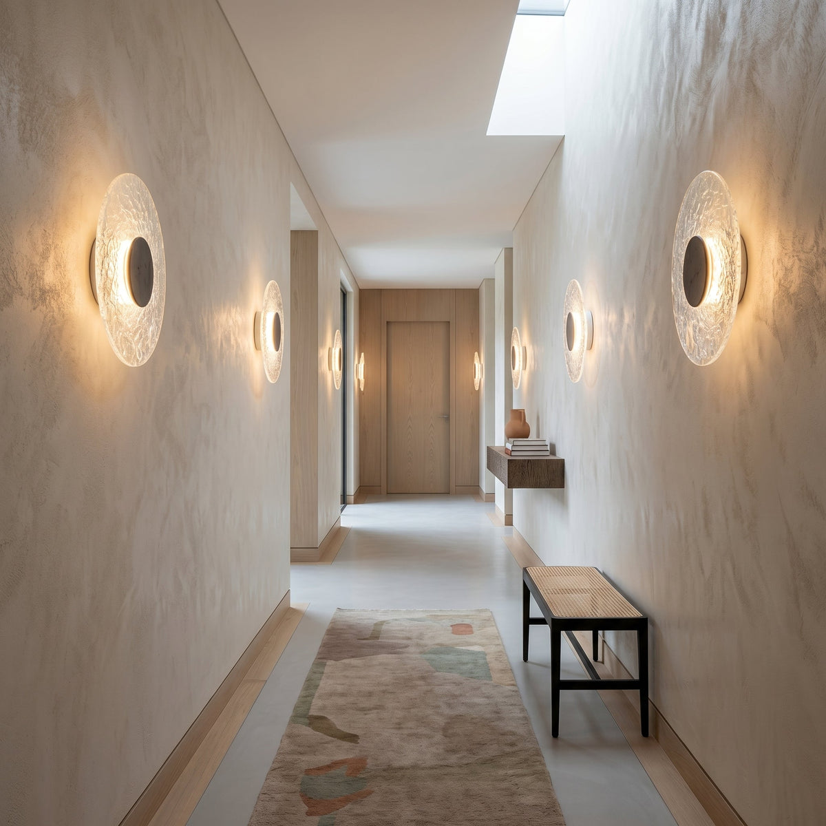 Trawertyn | Minimalistyczna Lampa Ścienna LED z Akcentem z Naturalnego Kamienia
