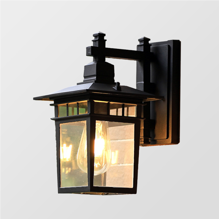 Alessio Black Deco | Regulowana Wodoodporna Lampa Ścienna Zewnętrzna do Tarasu i Wejścia
