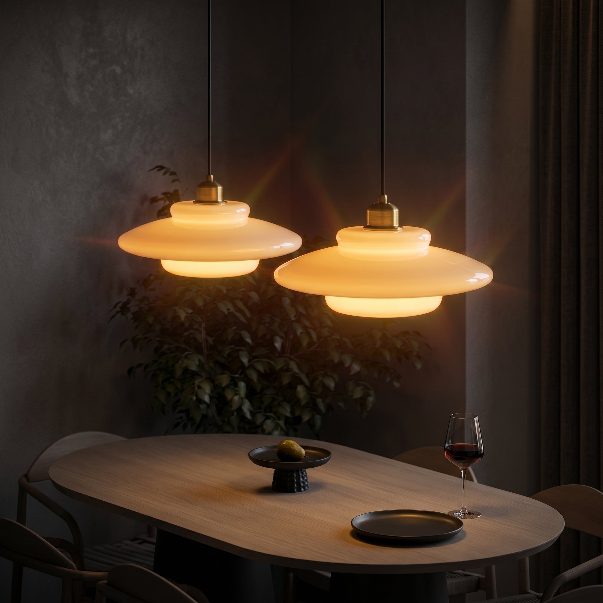 Lampa wisząca La Perle Art Deco | Designerska lampa sufitowa ze szkła i mosiądzu do salonu i jadalni