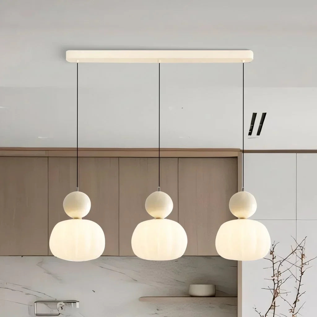 Lampa wisząca Art Deco ze szkła i metalu | Designerska lampa sufitowa do salonu i jadalni