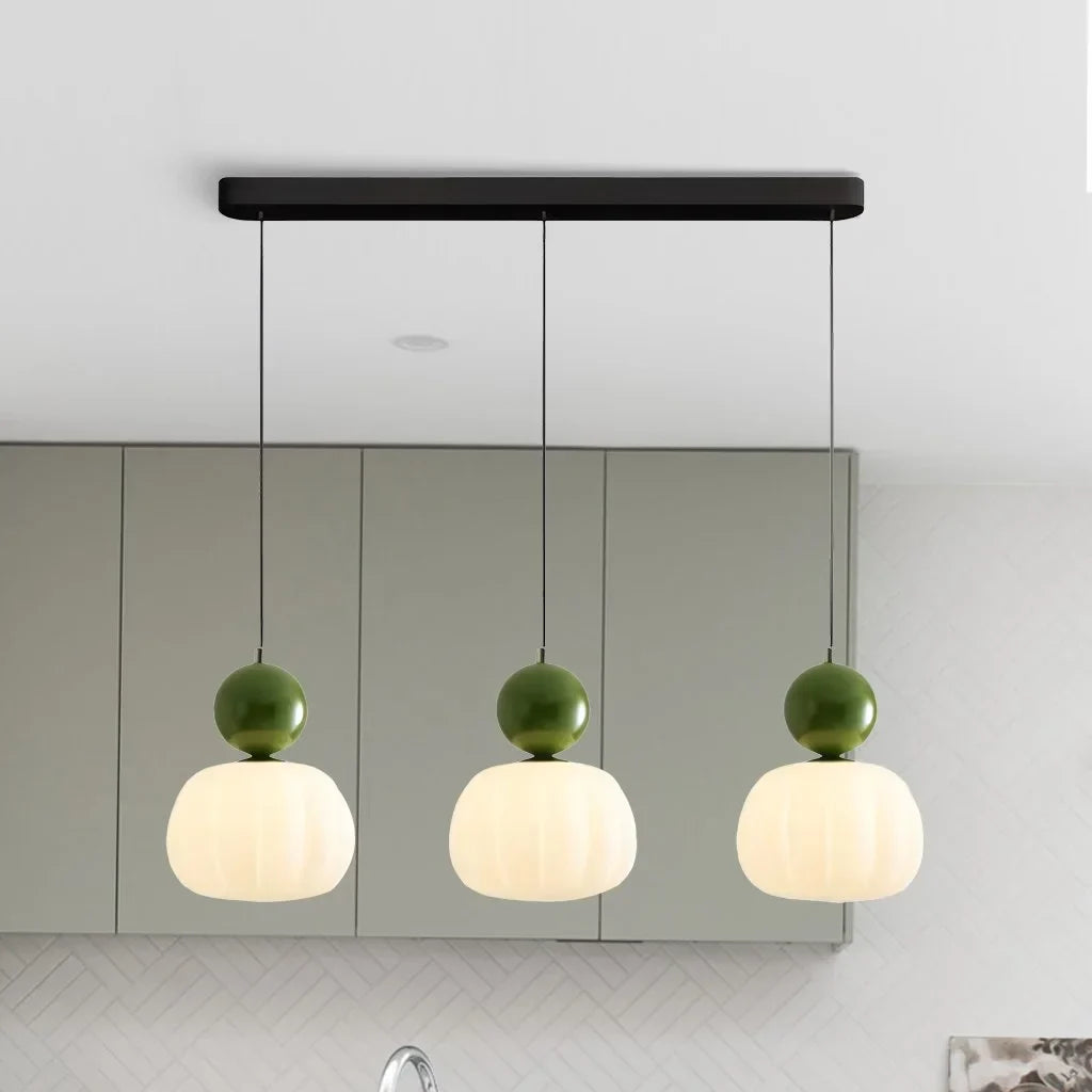 Lampa wisząca Art Deco ze szkła i metalu | Designerska lampa sufitowa do salonu i jadalni