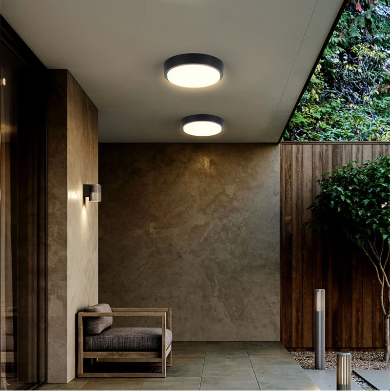 Zewnętrzna lampa sufitowa LED IP65 | Wodoodporna lampa na taras, balkon i wejście do domu