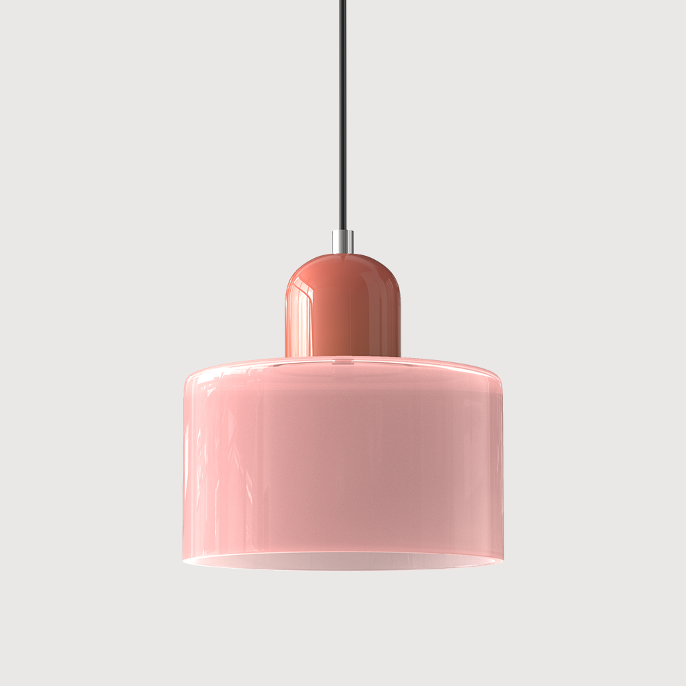 Kolekcja Bauhaus | Szklana Lampa Wisząca z Regulowaną Długością Zawieszenia do Kuchni