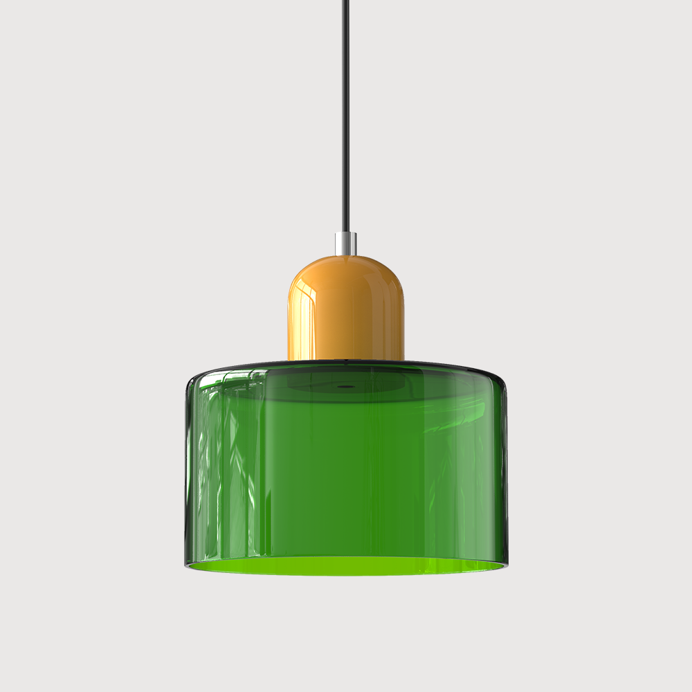Kolekcja Bauhaus | Szklana Lampa Wisząca z Regulowaną Długością Zawieszenia do Kuchni
