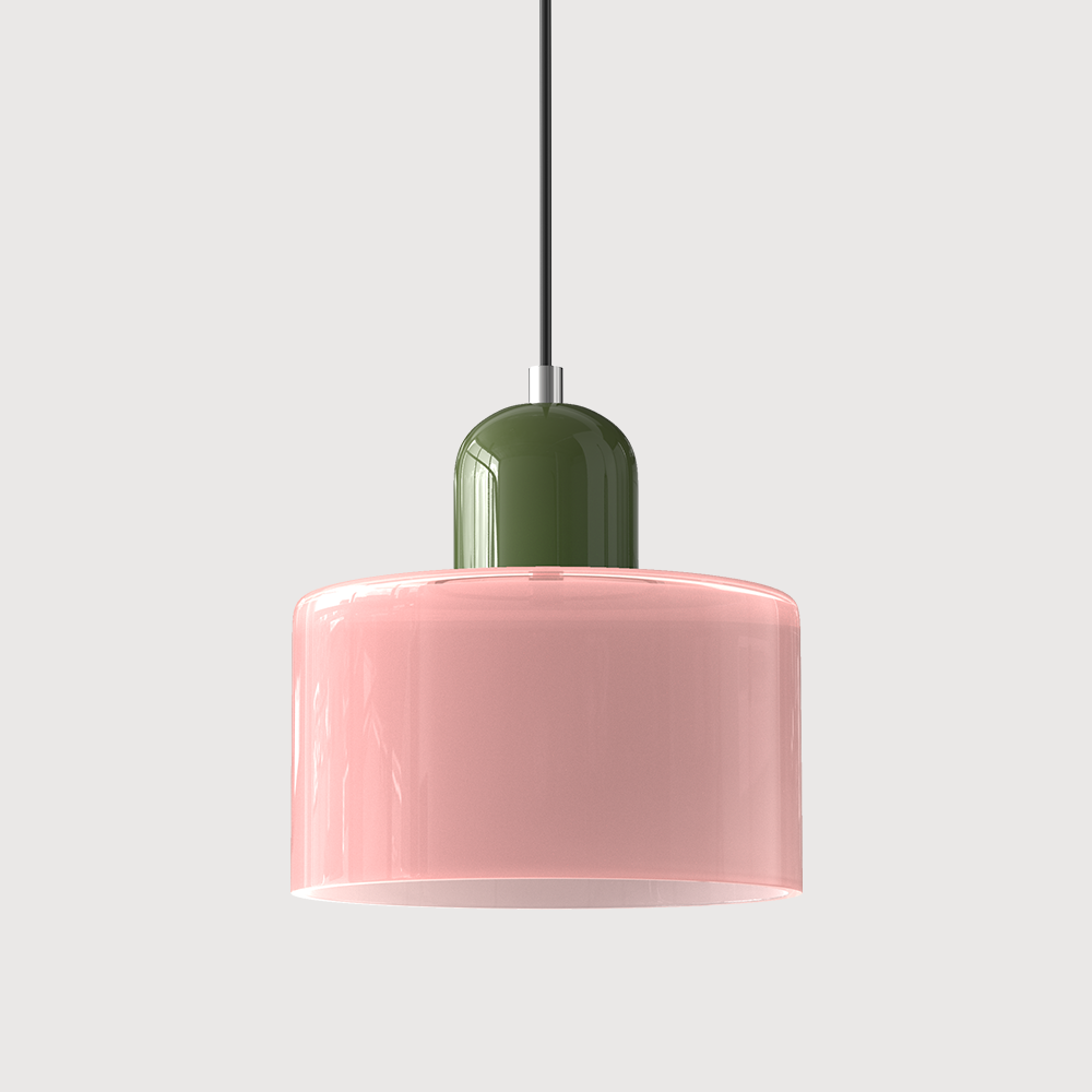 Kolekcja Bauhaus | Szklana Lampa Wisząca z Regulowaną Długością Zawieszenia do Kuchni