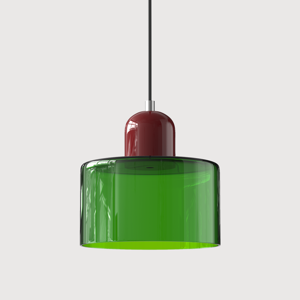 Kolekcja Bauhaus | Szklana Lampa Wisząca z Regulowaną Długością Zawieszenia do Kuchni