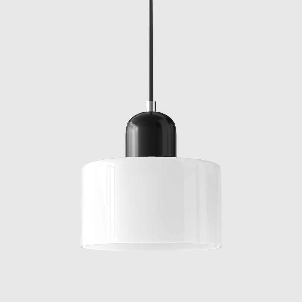 Kolekcja Bauhaus | Szklana Lampa Wisząca z Regulowaną Długością Zawieszenia do Kuchni