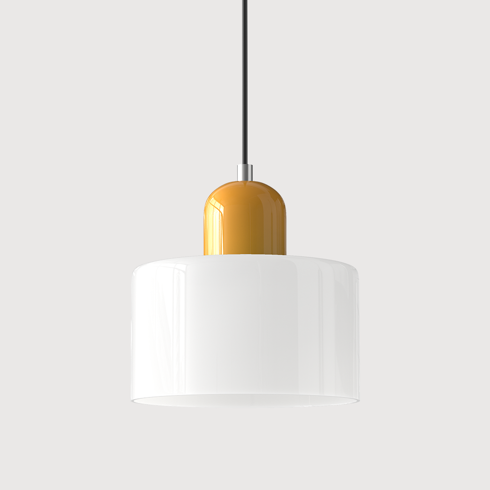 Kolekcja Bauhaus | Szklana Lampa Wisząca z Regulowaną Długością Zawieszenia do Kuchni