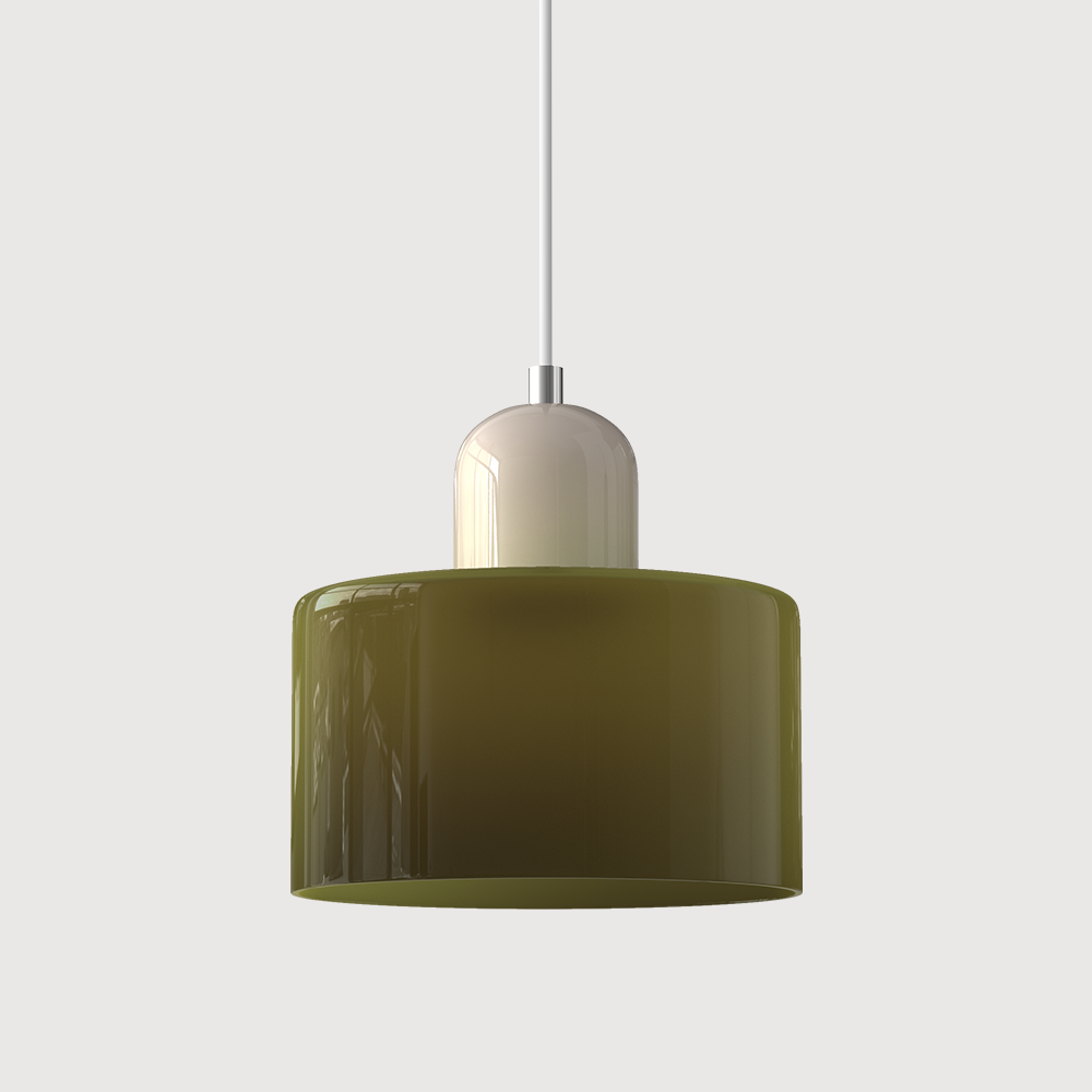 Kolekcja Bauhaus | Szklana Lampa Wisząca z Regulowaną Długością Zawieszenia do Kuchni