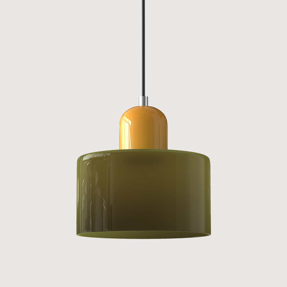 Kolekcja Bauhaus | Szklana Lampa Wisząca z Regulowaną Długością Zawieszenia do Kuchni