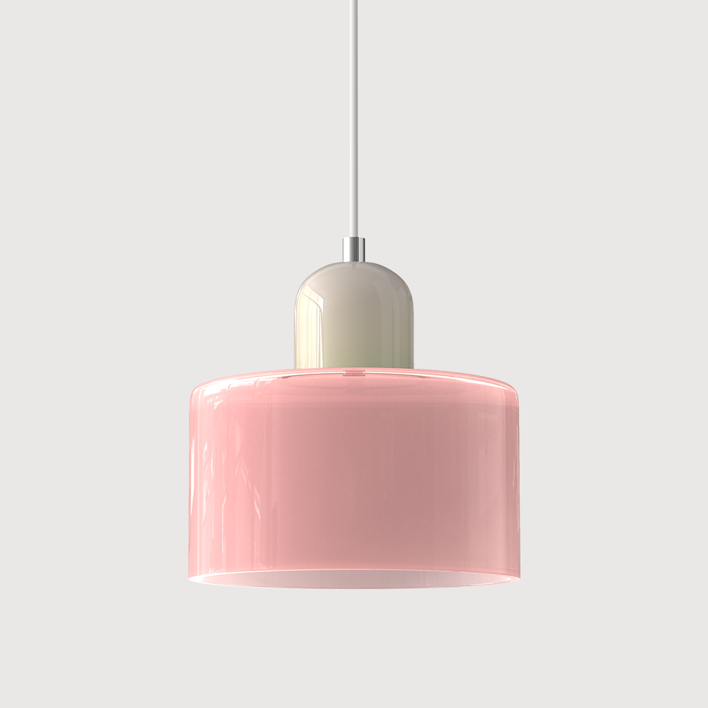 Kolekcja Bauhaus | Szklana Lampa Wisząca z Regulowaną Długością Zawieszenia do Kuchni