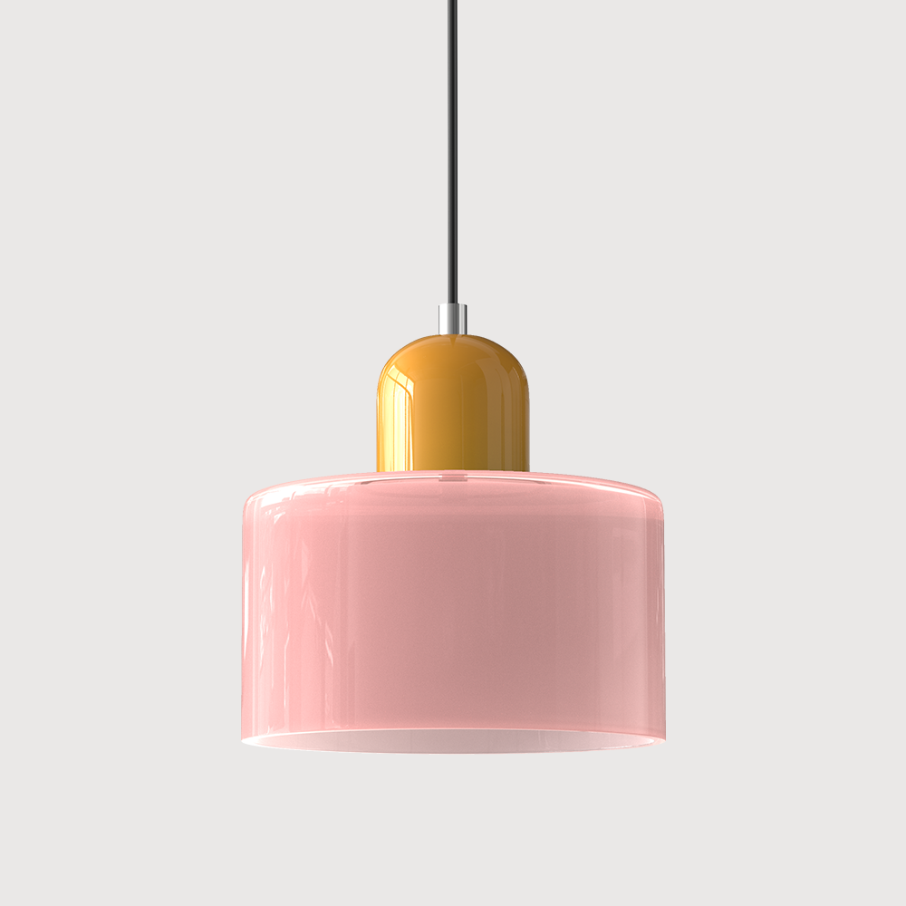 Kolekcja Bauhaus | Szklana Lampa Wisząca z Regulowaną Długością Zawieszenia do Kuchni