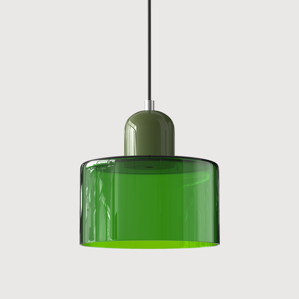 Kolekcja Bauhaus | Szklana Lampa Wisząca z Regulowaną Długością Zawieszenia do Kuchni