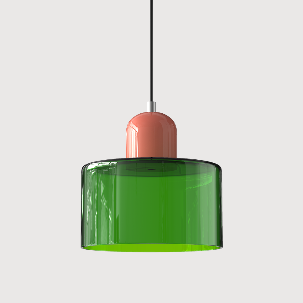 Kolekcja Bauhaus | Szklana Lampa Wisząca z Regulowaną Długością Zawieszenia do Kuchni