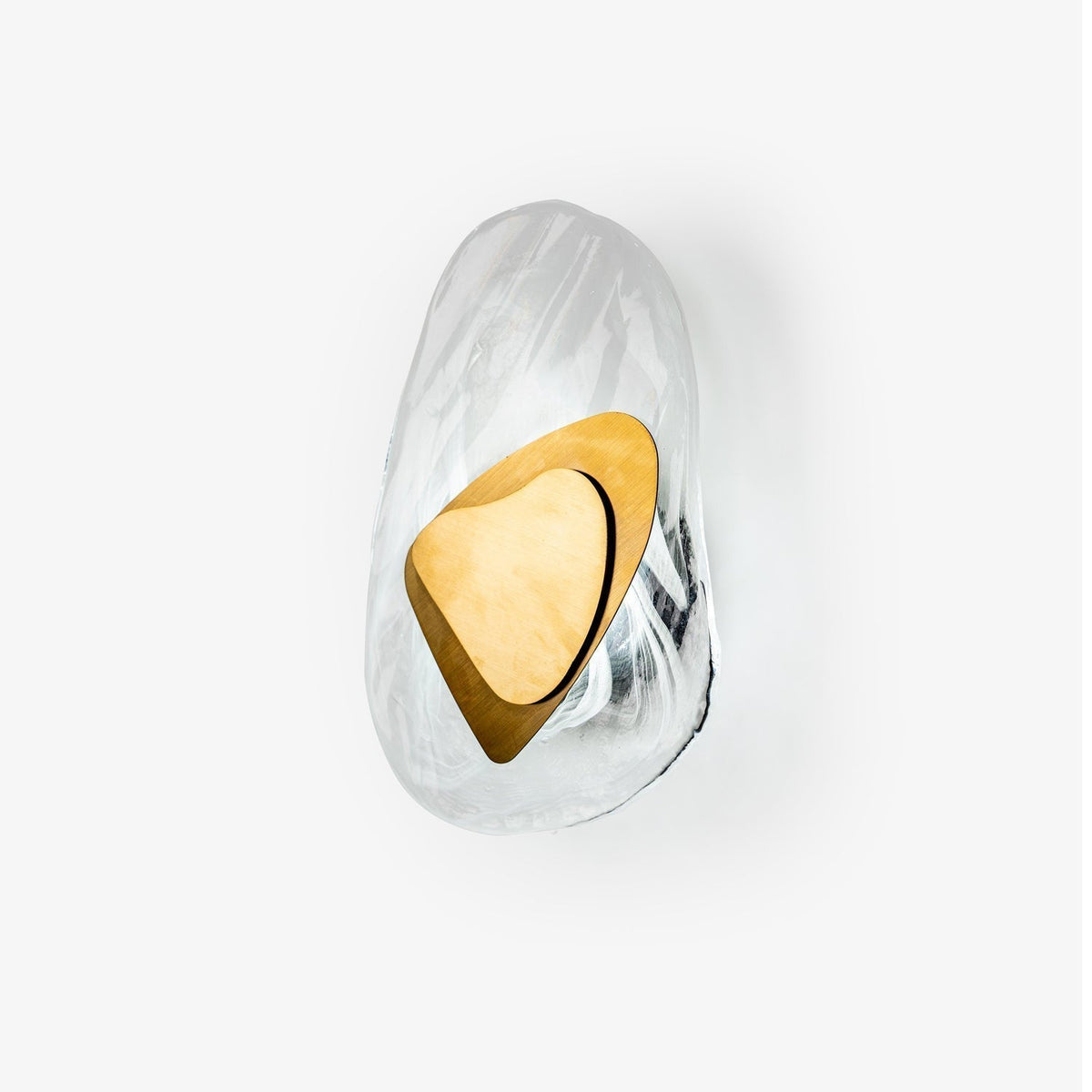 Beatrice Black Glass Wall Sconce | Sculpted LED Wall Lamp for Bedroom & Living Room