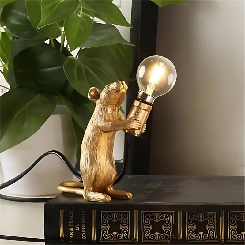 Mus | Designerska Lampa Stołowa Myszka LED – Dekoracyjna Lampka do Salonu i Sypialni
