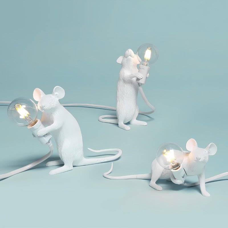 Mus | Designerska Lampa Stołowa Myszka LED – Dekoracyjna Lampka do Salonu i Sypialni
