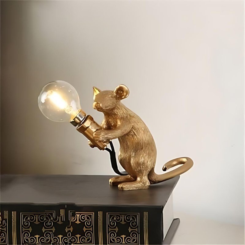 Mus | Designerska Lampa Stołowa Myszka LED – Dekoracyjna Lampka do Salonu i Sypialni
