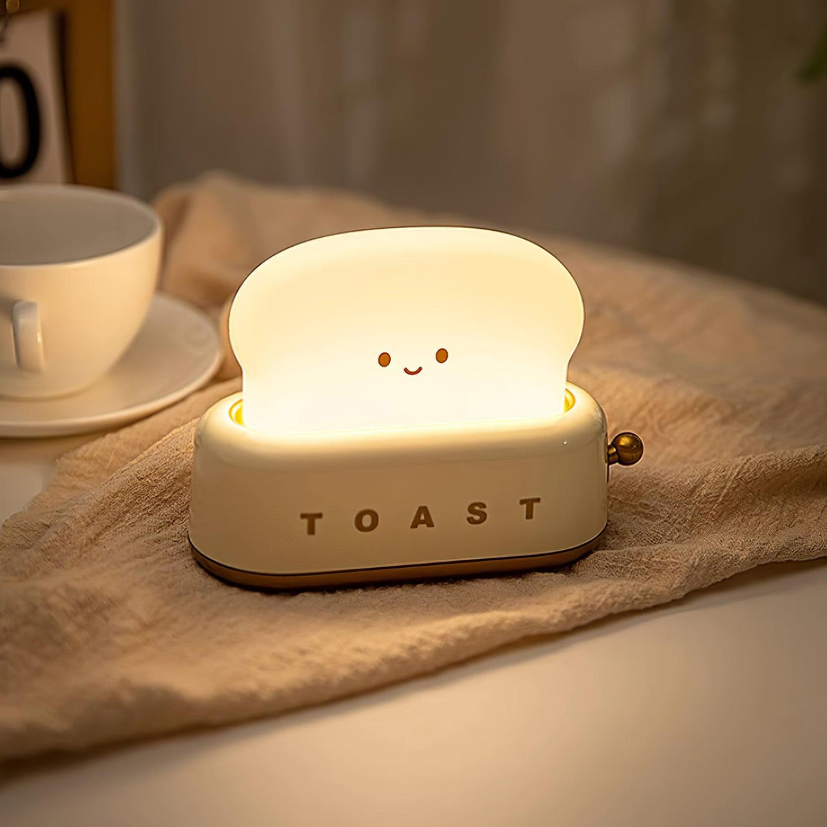 Toster | Przenośna Bezprzewodowa Lampka Nocna LED z Regulacją Jasności