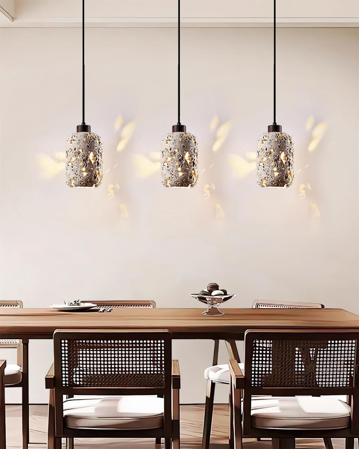 Lampa Wisząca z Naturalnego Trawertynu