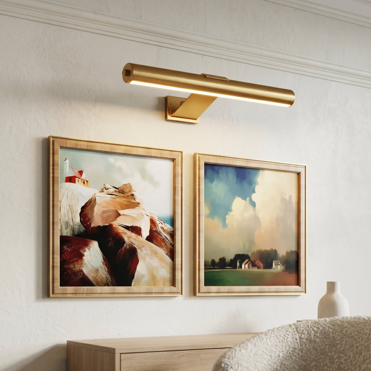 Galerie - bezprzewodowa lampka LED do podświetlania obrazów