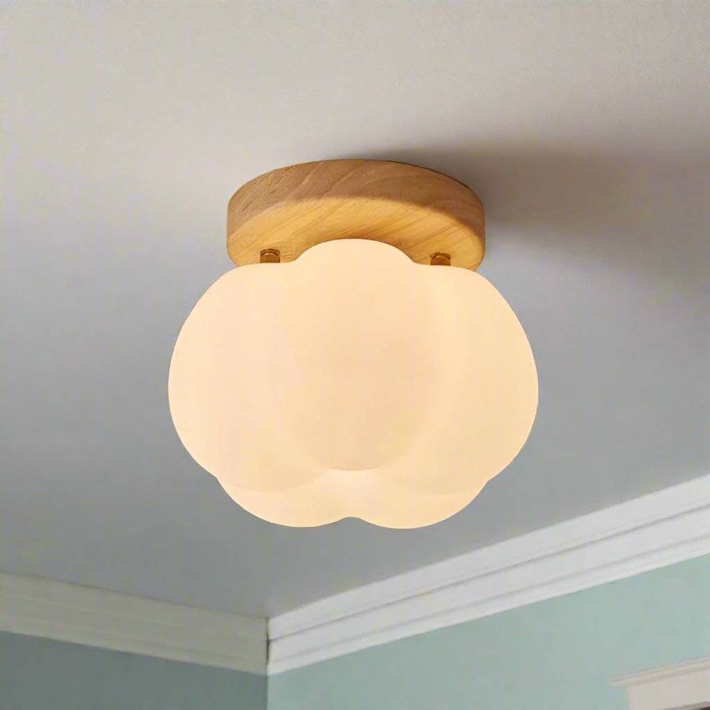 Lampa sufitowa LED w kształcie dyni CucurbitaGlow | Designerskie oświetlenie do kuchni, pokoju dziecięcego i przedpokoju