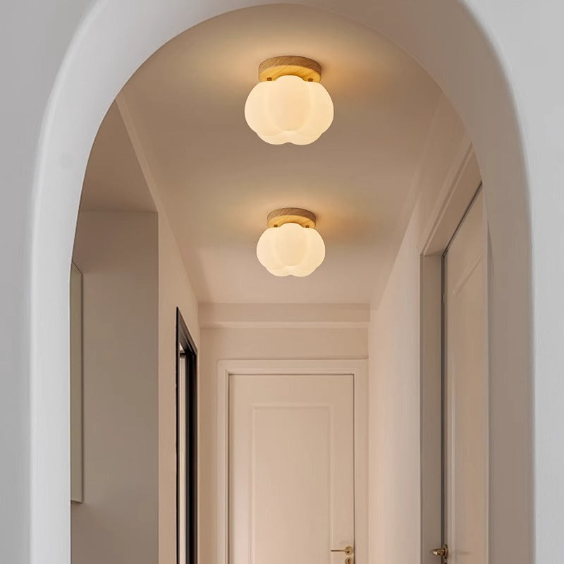 Lampa sufitowa LED w kształcie dyni CucurbitaGlow | Designerskie oświetlenie do kuchni, pokoju dziecięcego i przedpokoju