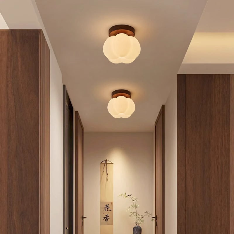 Lampa sufitowa LED w kształcie dyni CucurbitaGlow | Designerskie oświetlenie do kuchni, pokoju dziecięcego i przedpokoju
