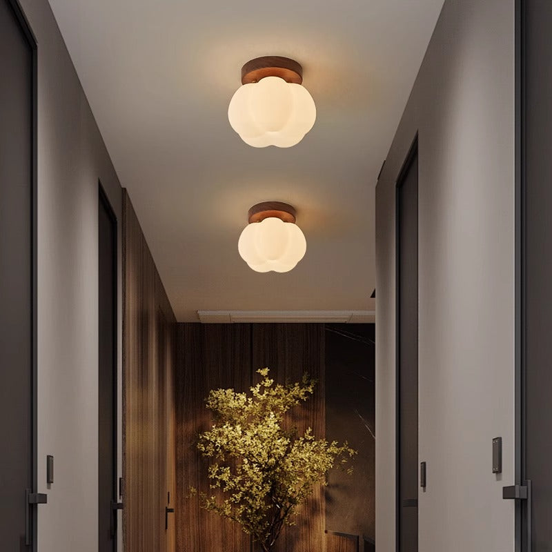 Lampa sufitowa LED w kształcie dyni CucurbitaGlow | Designerskie oświetlenie do kuchni, pokoju dziecięcego i przedpokoju
