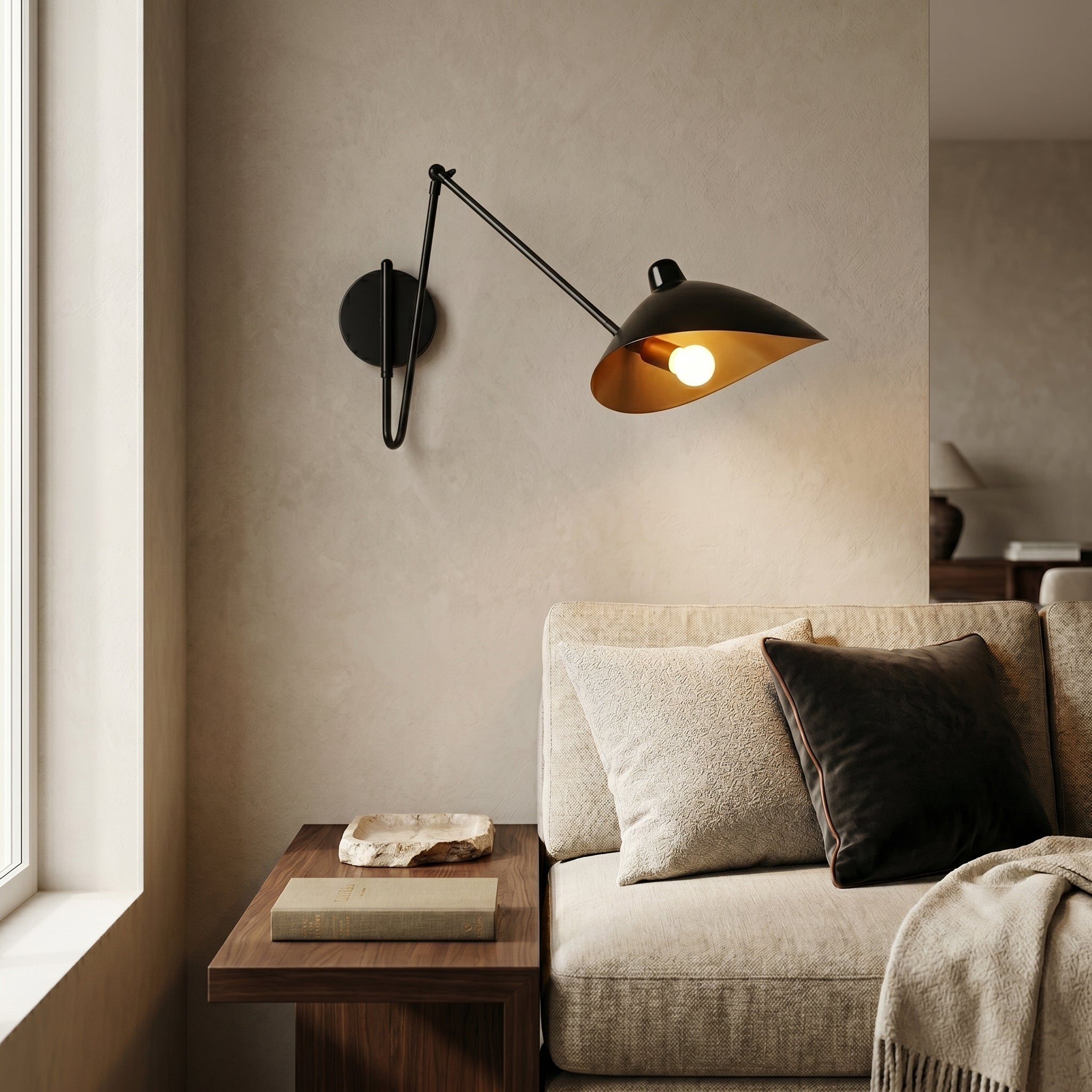 Eldvik Rotatable Wall Sconce | Adjustable Arm Industrial LED Task Light