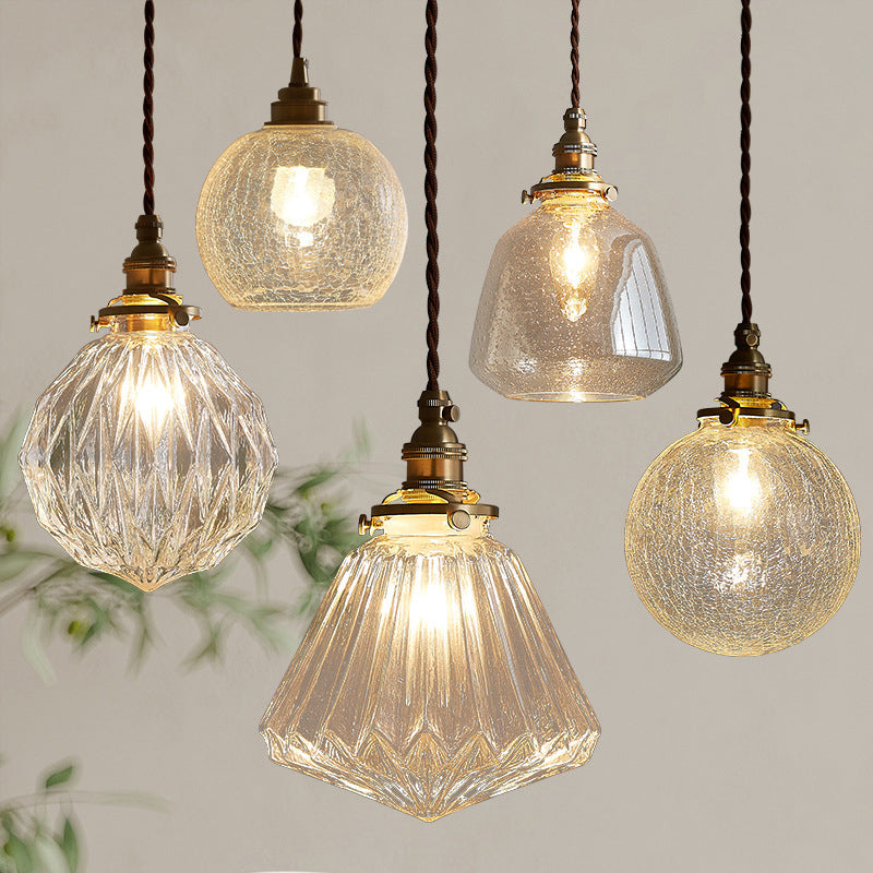 Kryształowa lampa wisząca ze szkła | Designerska lampa sufitowa LED do salonu i jadalni