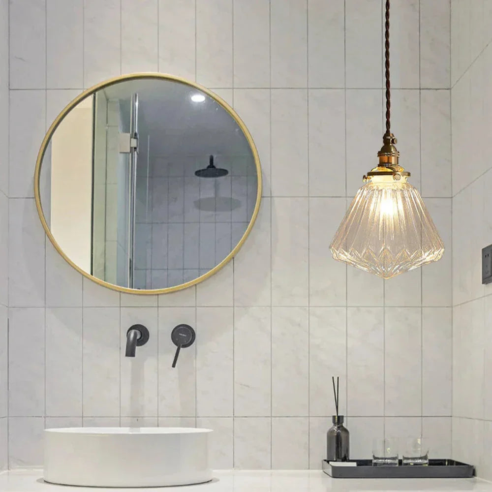 Kryształowa lampa wisząca ze szkła | Designerska lampa sufitowa LED do salonu i jadalni