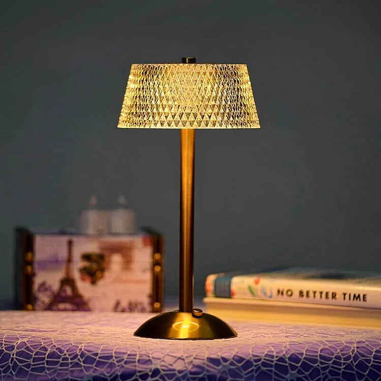 Elegant Crystal | Bezprzewodowa Lampa Stołowa LED – Kryształowa Lampka do Salonu i Sypialni