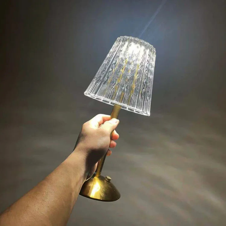 Elegant Crystal | Bezprzewodowa Lampa Stołowa LED – Kryształowa Lampka do Salonu i Sypialni