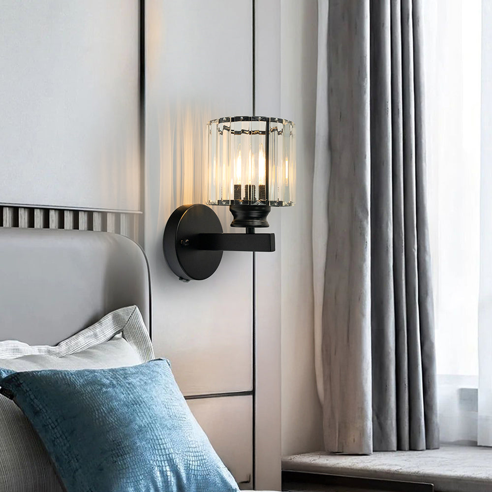 Elegancki Kinkiet Kryształowy | Konfigurowalna Lampa Okrągła lub Kwadratowa z Podstawą E27