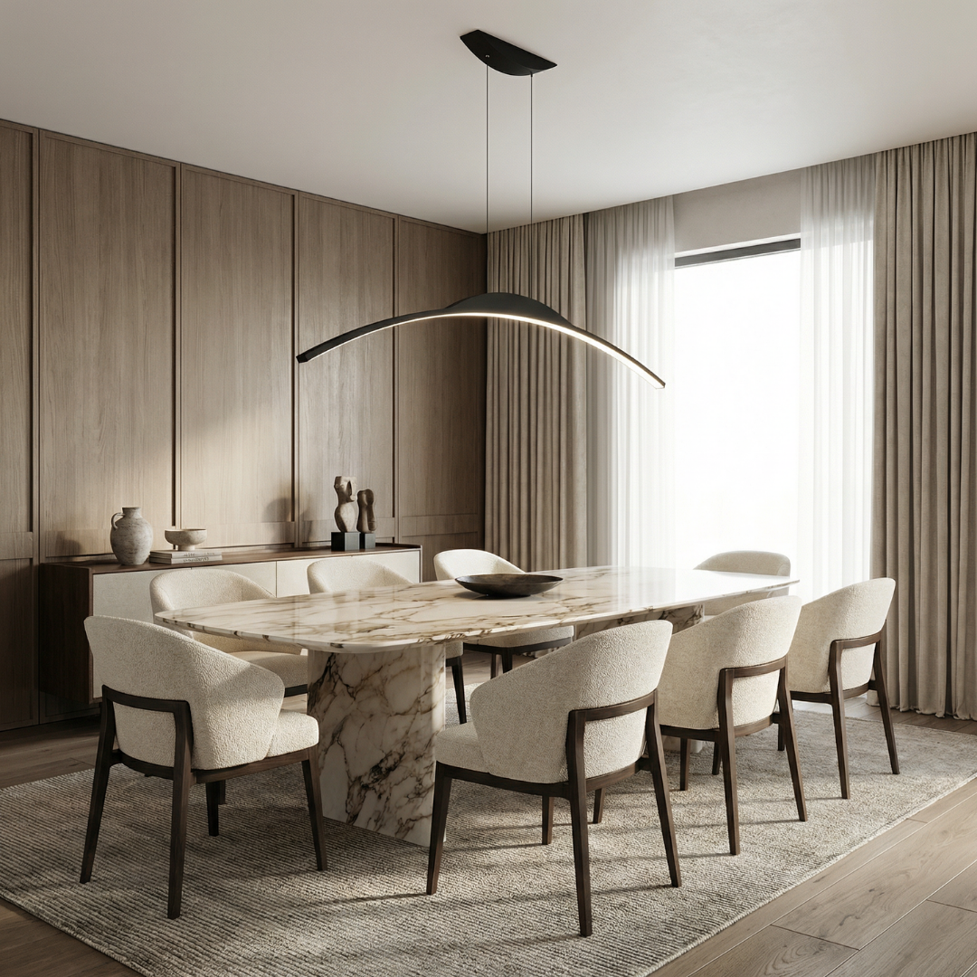Lampa wisząca LED Lumen Ethirelle | Designerska nowoczesna lampa sufitowa do salonu, jadalni i kuchni
