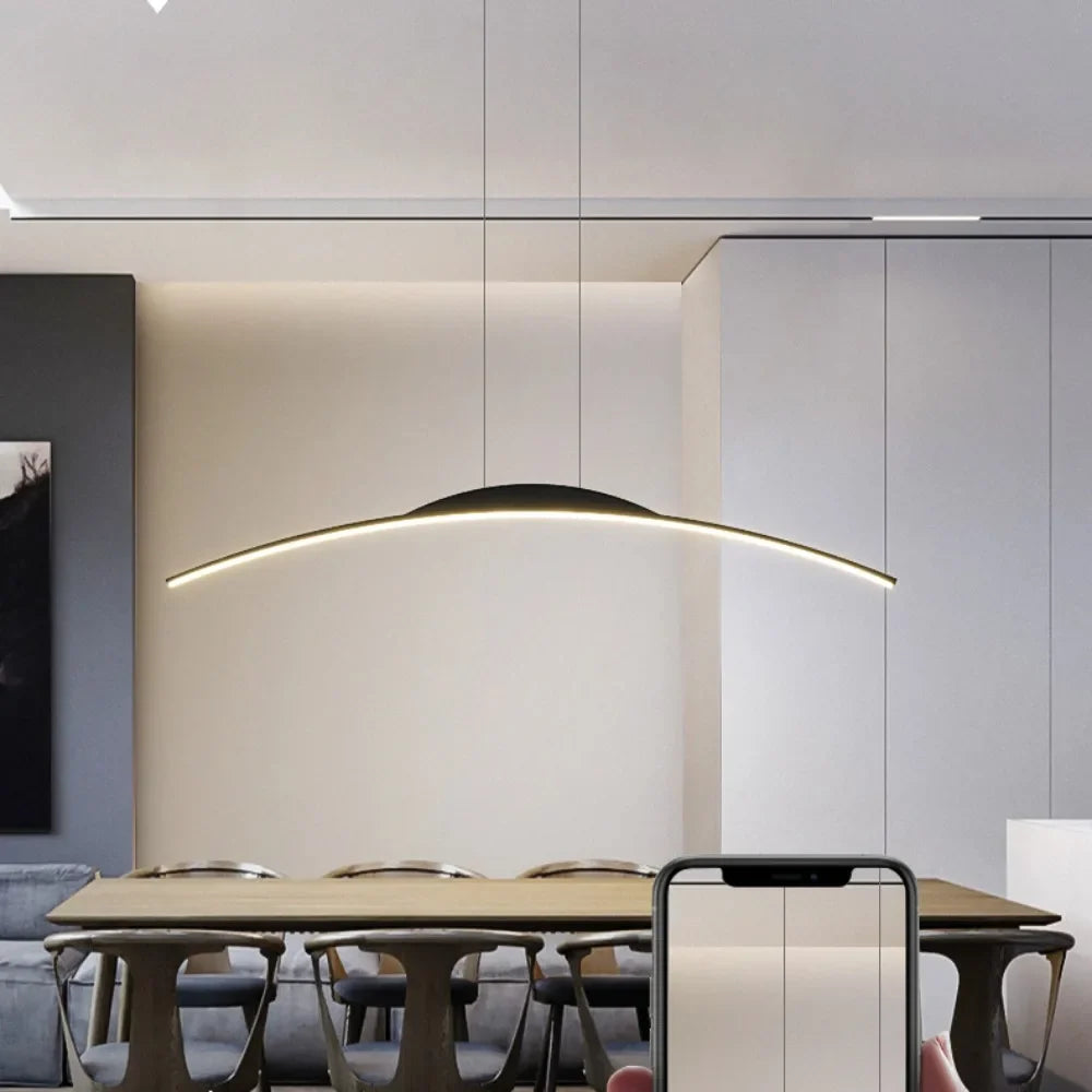 Lampa wisząca LED Lumen Ethirelle | Designerska nowoczesna lampa sufitowa do salonu, jadalni i kuchni
