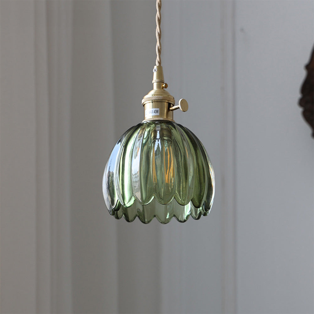 Lumen Collection | Szklana lampa wisząca w stylu vintage | Eleganckie oświetlenie do salonu, jadalni i kuchni