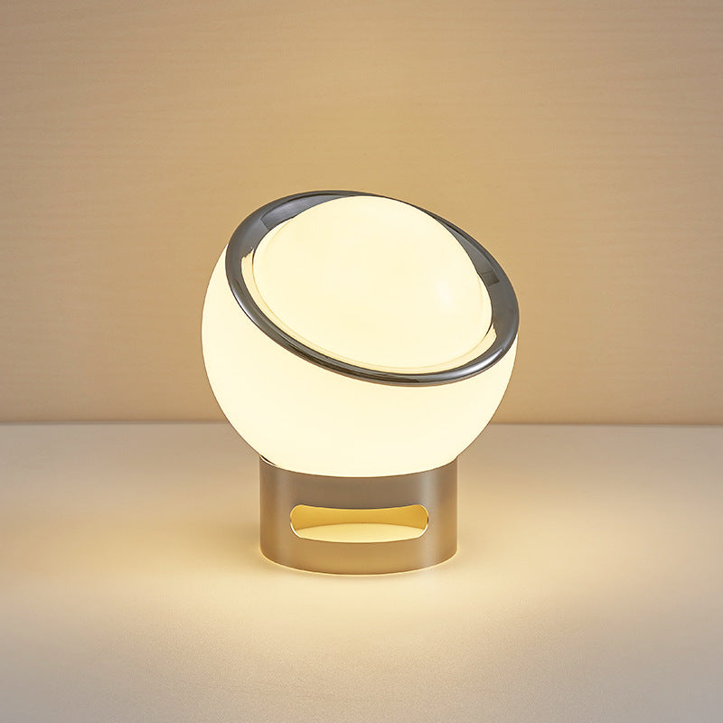 Elegant Opal | Lampa Stołowa Bauhaus z Opalowego Szkła – Designerska Lampka do Salonu i Sypialni