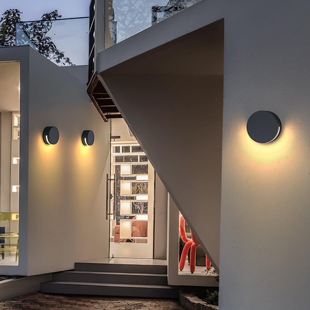 Okrągła szklana lampa zewnętrzna IP65 – zdjęcie 2