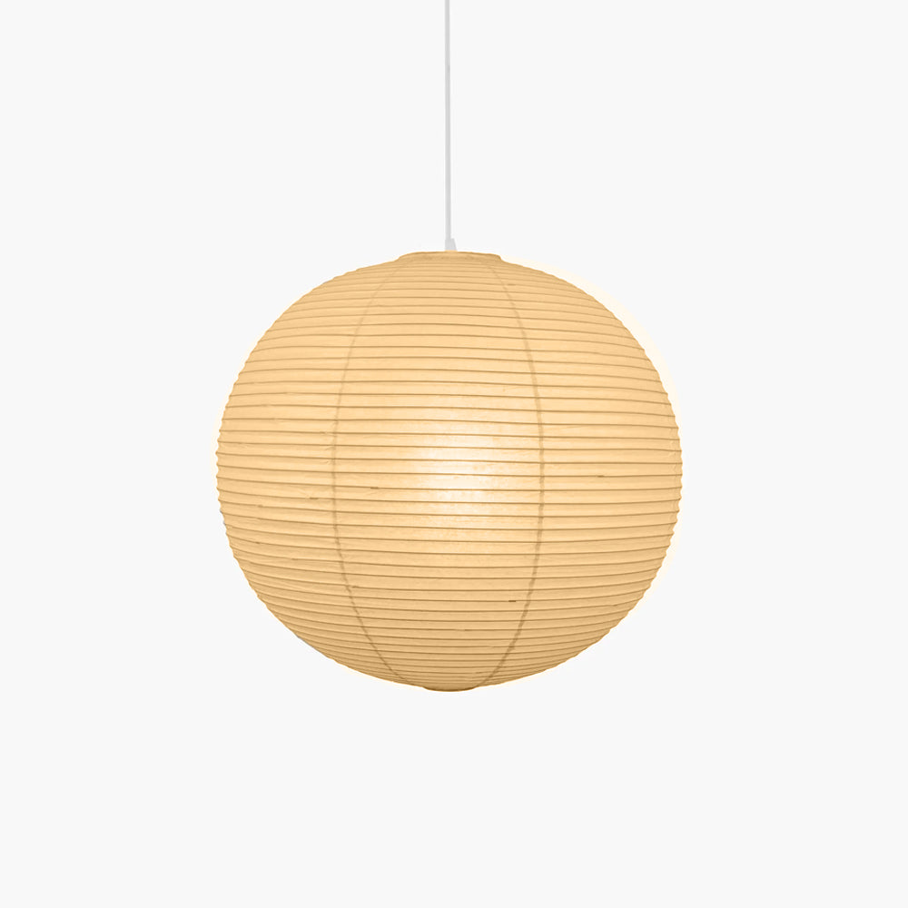 Lumen Collection | Papierowa lampa wisząca w stylu japandi | Ciepłe oświetlenie do salonu, sypialni i jadalni