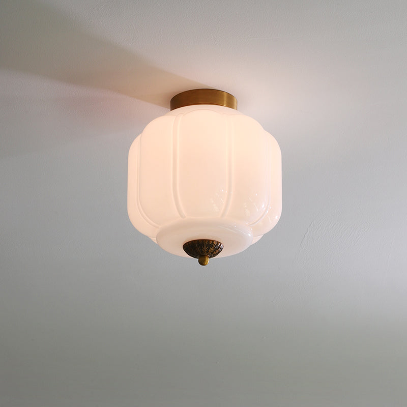 Zielona szklana lampa sufitowa Elyra | Designerska lampa z metalu i szkła do salonu, sypialni i kuchni