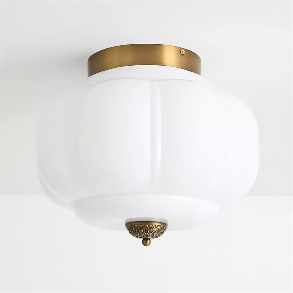 Zielona szklana lampa sufitowa Elyra | Designerska lampa z metalu i szkła do salonu, sypialni i kuchni
