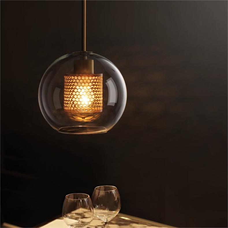 Lumen Collection | Szklana lampa wisząca z eleganckim designem | Nowoczesne oświetlenie do salonu, jadalni i sypialni