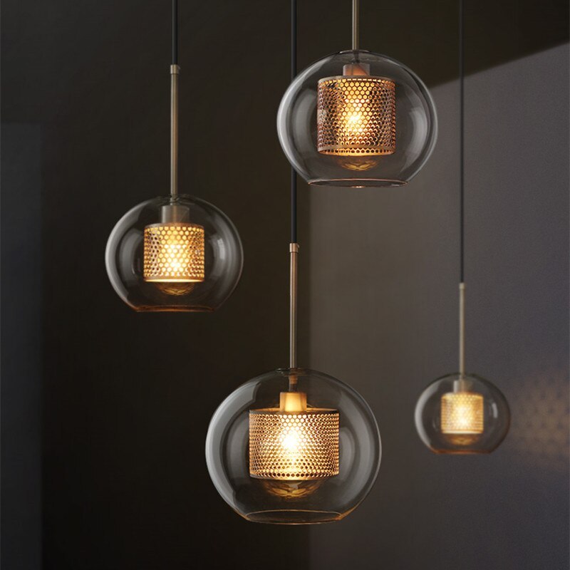 Lumen Collection | Szklana lampa wisząca z eleganckim designem | Nowoczesne oświetlenie do salonu, jadalni i sypialni