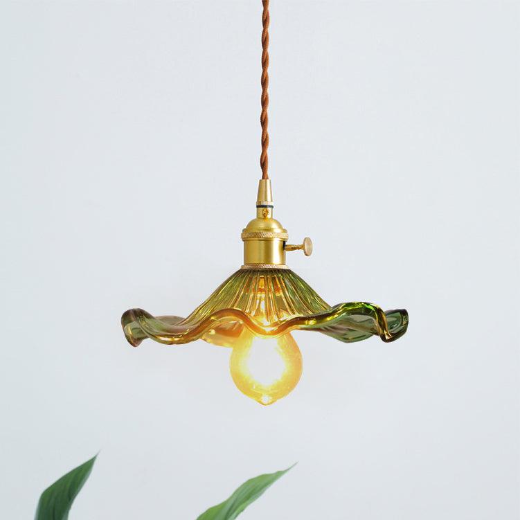 Lampa wisząca Hibiscus ze szkła | Designerska lampa sufitowa LED w kształcie kwiatu