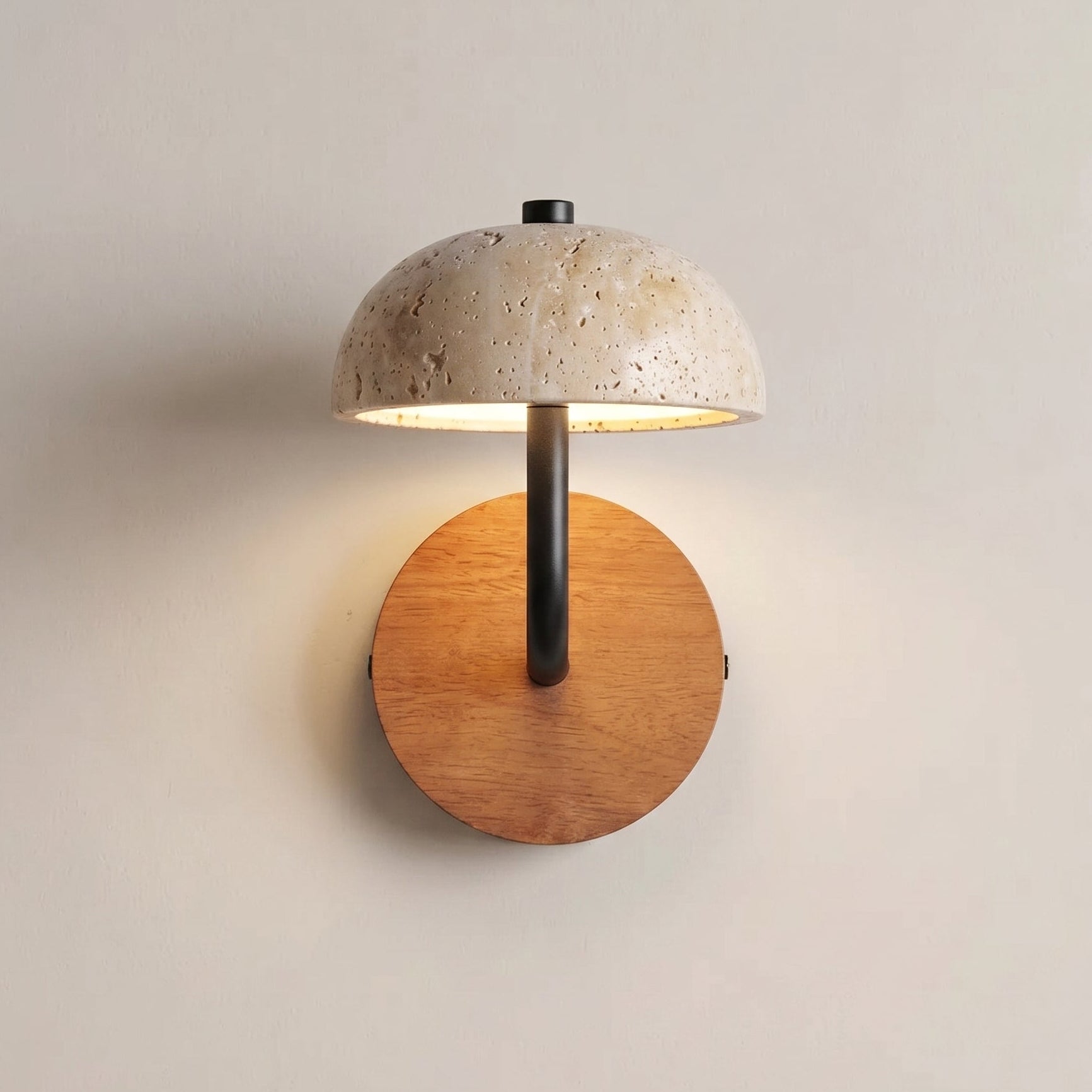 Junko | Travertine Wall Light with Soft Downward Glow