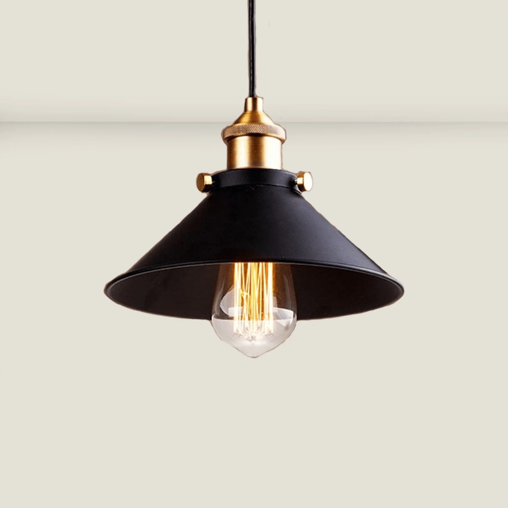 Lumen Collection | Industrialna żelazna lampa wisząca w stylu vintage | Oświetlenie do loftu, salonu i jadalni