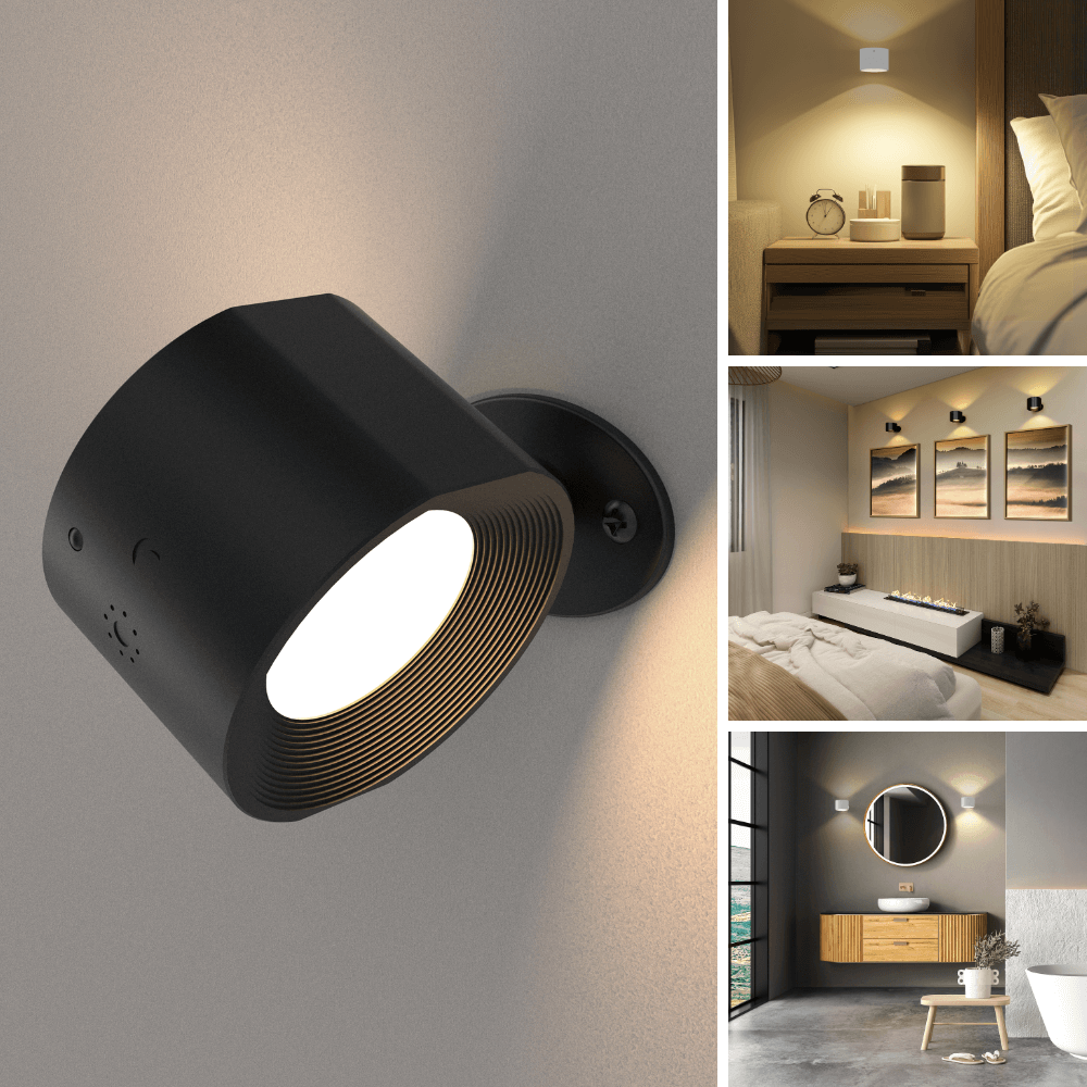 LED Rechargeable Wall Sconce with Dual Light Sources